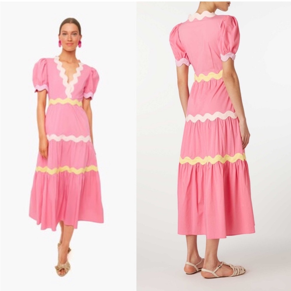CeliaB Piscis Pink Ric Rac Maxi Dress